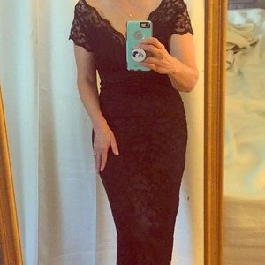 Marina full length lace dress